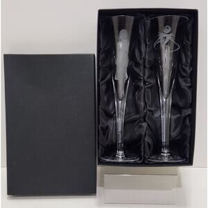 Disney Ingrid Bohemia Crystal Champaign Flute Set The Nightmare Before Christmas